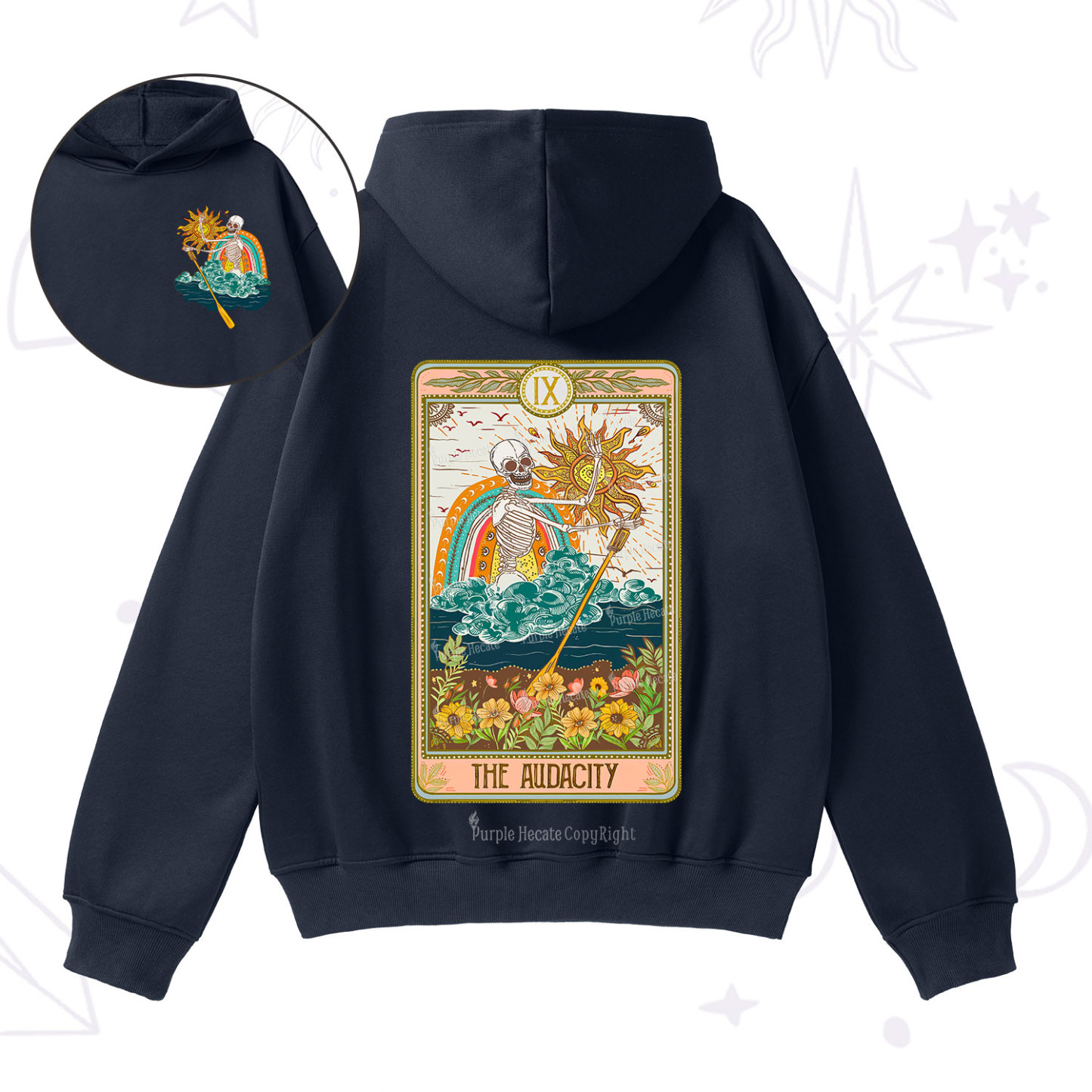 Purplehecate The Audacity Tarot Card Fleece Hoodie Suit