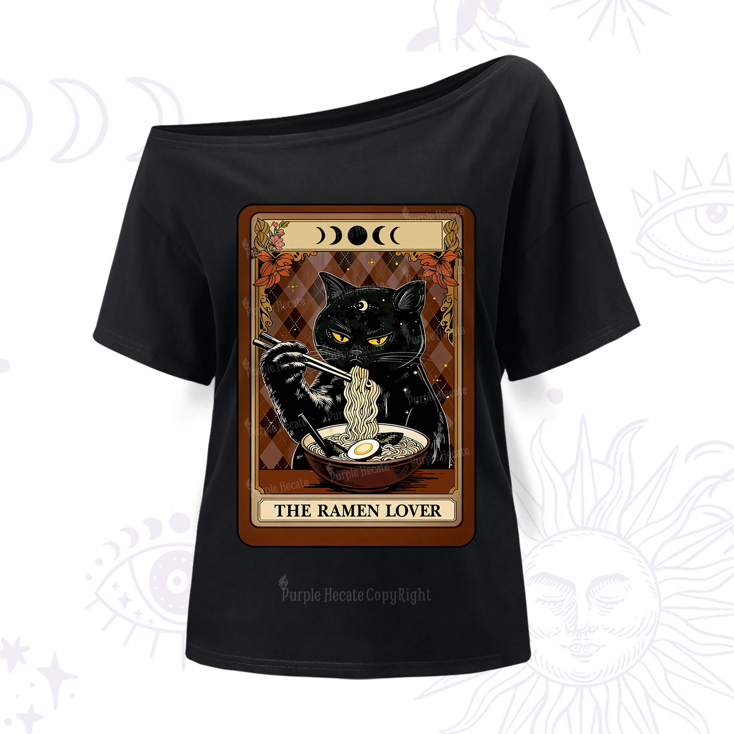 Purplehecate The Ramen Lover Tarot One Shoulder T-Shirt