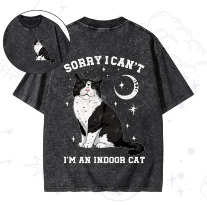 [Copy]Purplehecate First Of All I'm A Delight Cat Washed T-Shirt