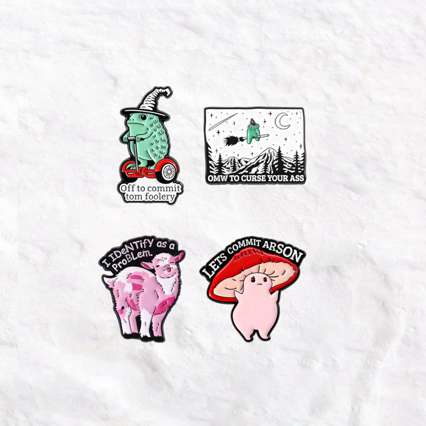 Purplehecate I Identify as a Problem Goat Pin