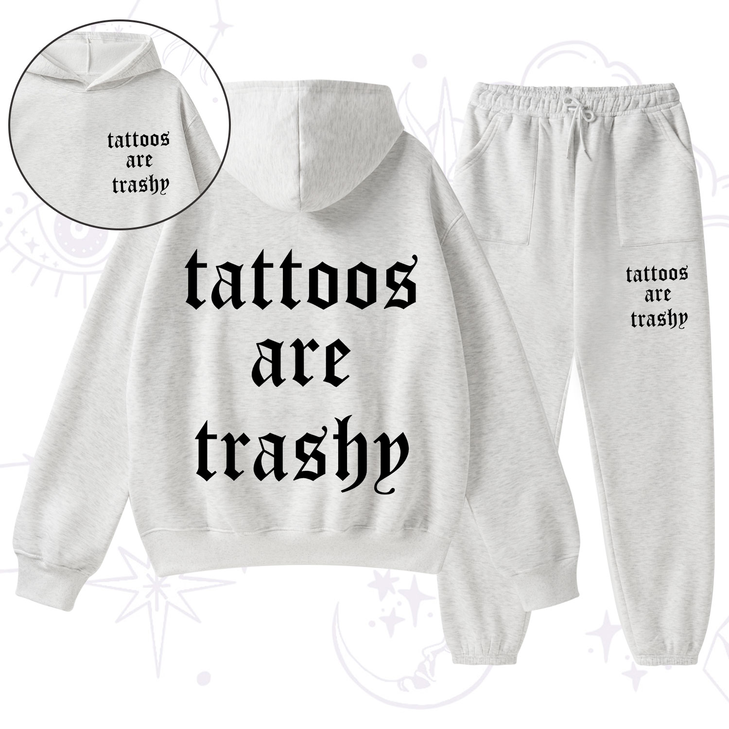Purplehecate Tattoos Are Trashy Fleece Hoodie Suit