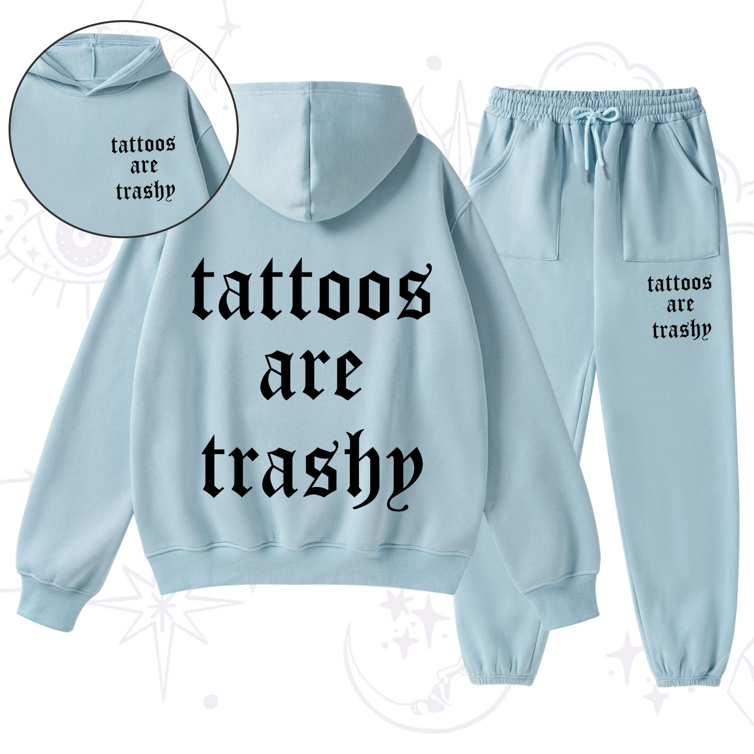 Purplehecate Tattoos Are Trashy Fleece Hoodie Suit