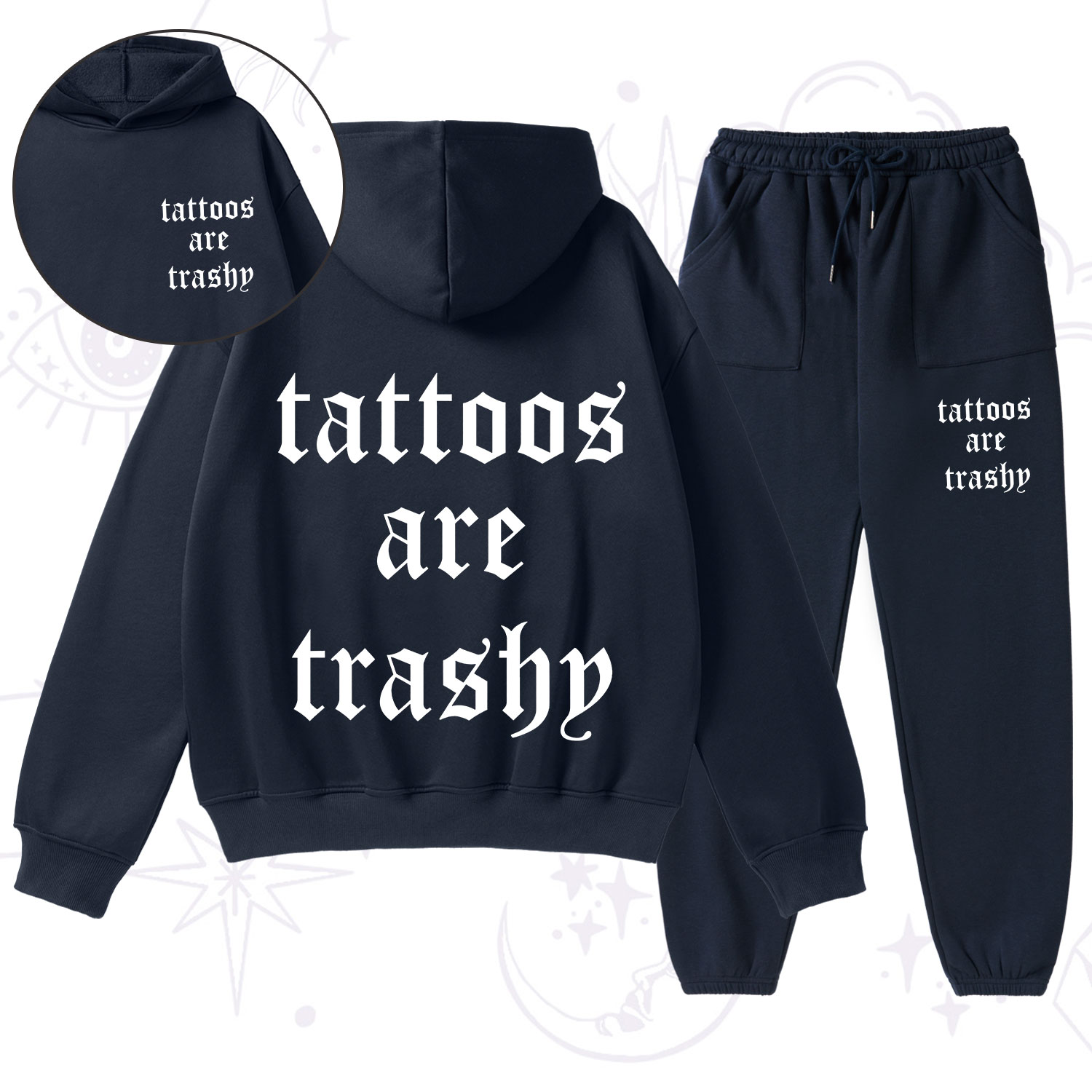 Purplehecate Tattoos Are Trashy Fleece Hoodie Suit