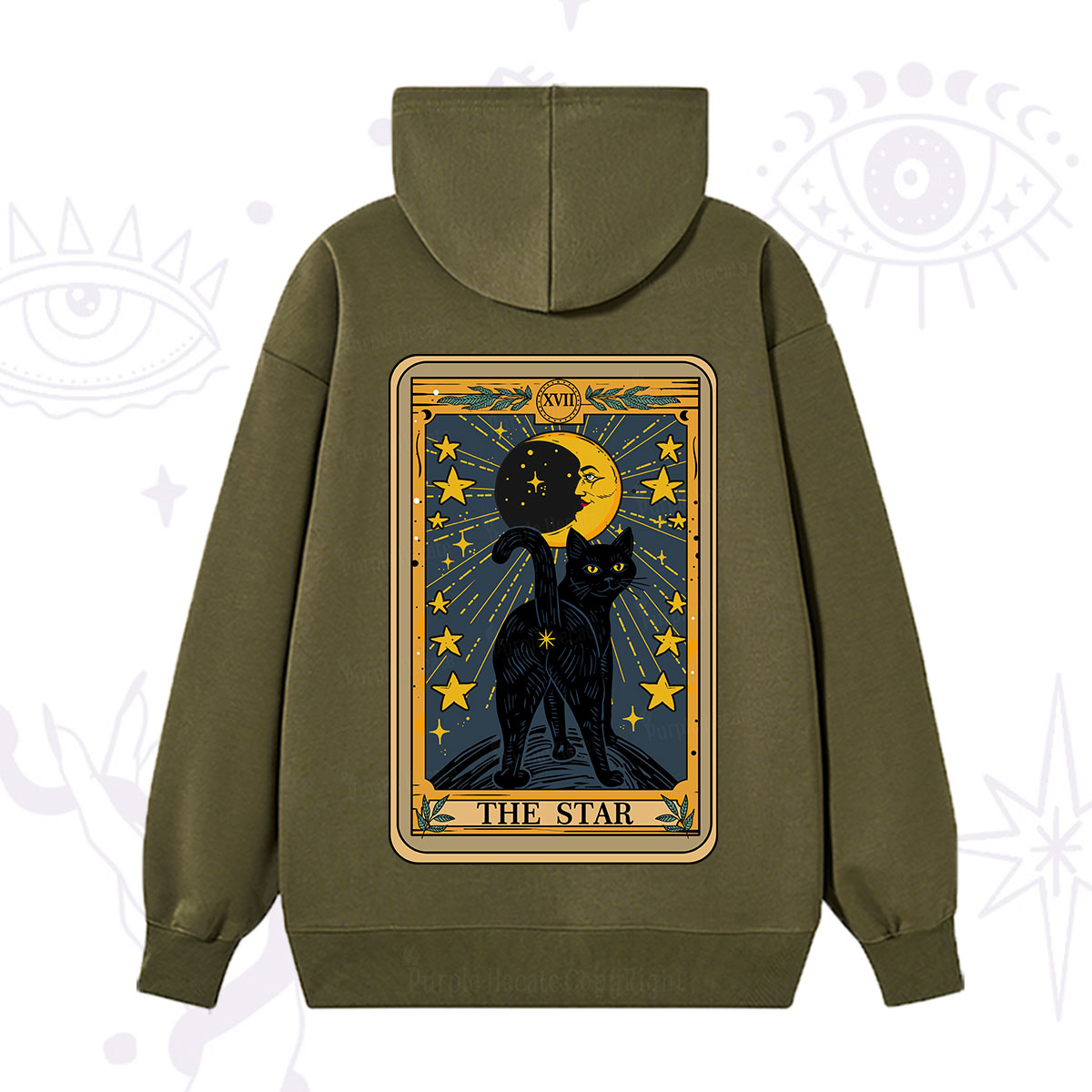 Purplehecate The Star Tarot Cat Hoodie