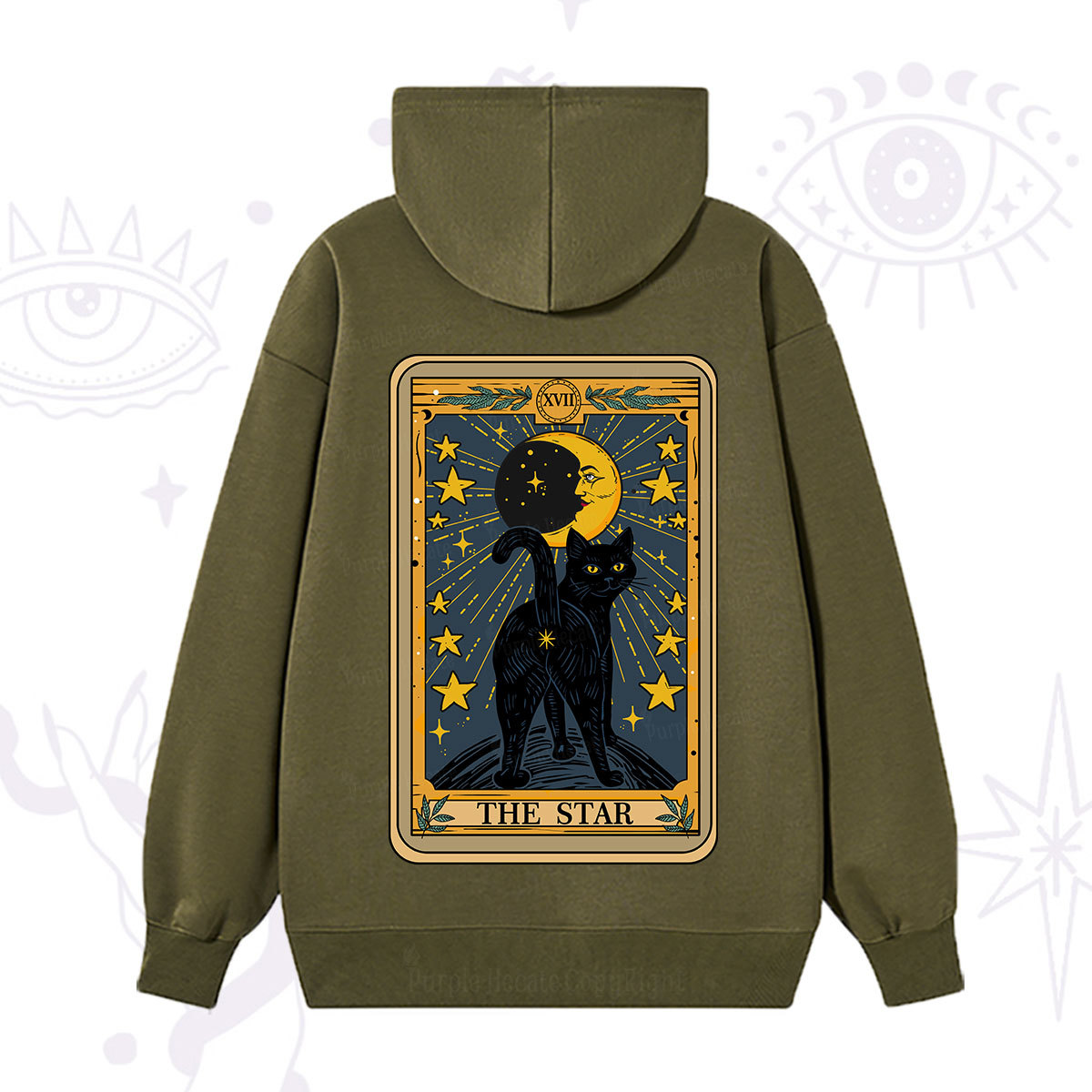 Purplehecate The Star Tarot Cat Hoodie