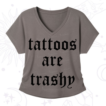 Purplehecate Tattoos Are Trashy V-Neck T-Shirt
