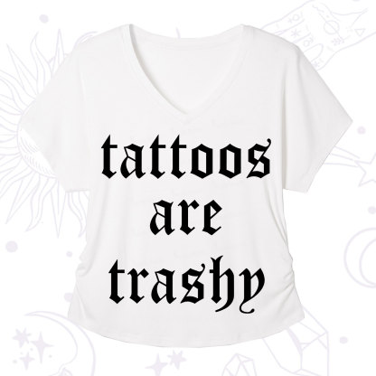 Purplehecate Tattoos Are Trashy V-Neck T-Shirt