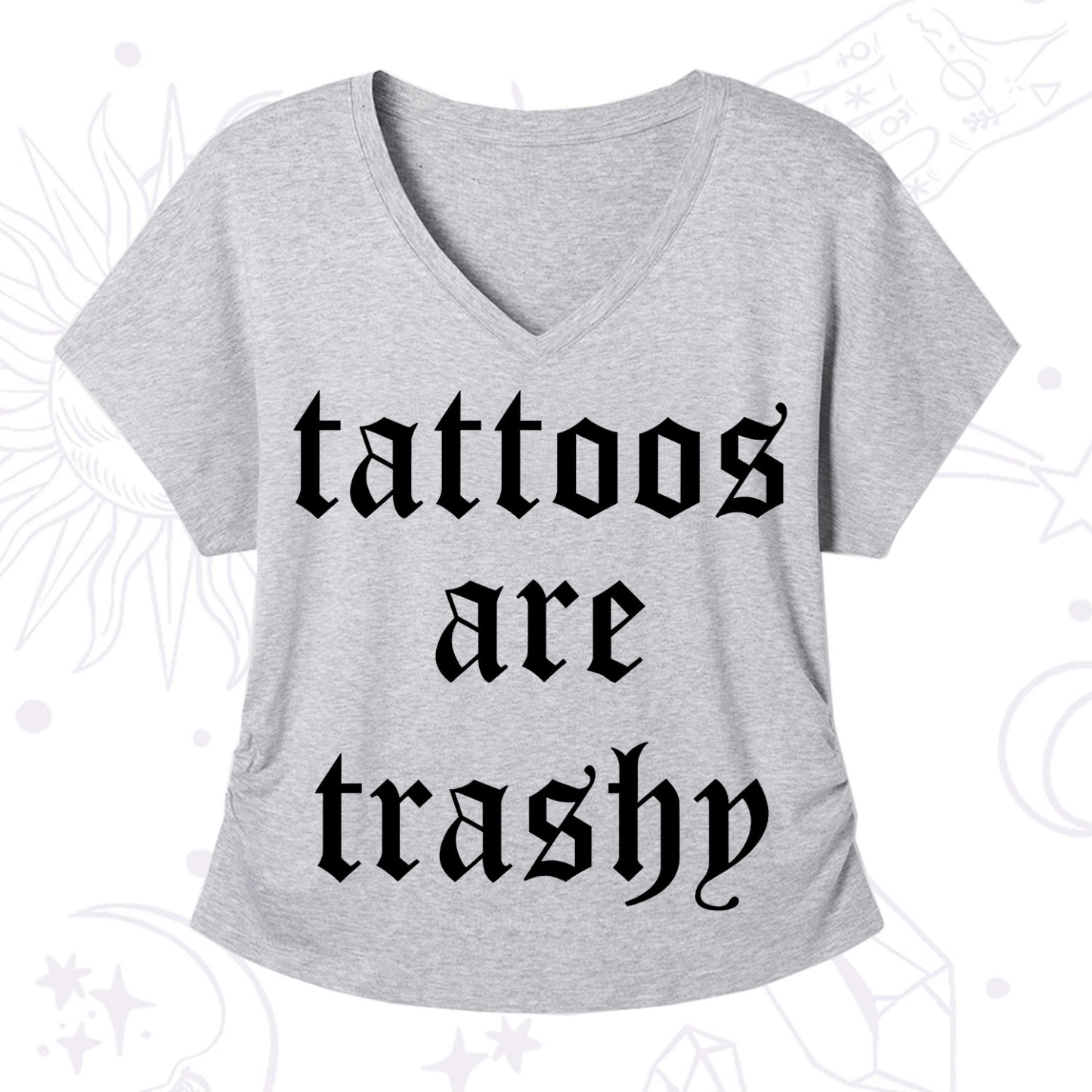 Purplehecate Tattoos Are Trashy V-Neck T-Shirt