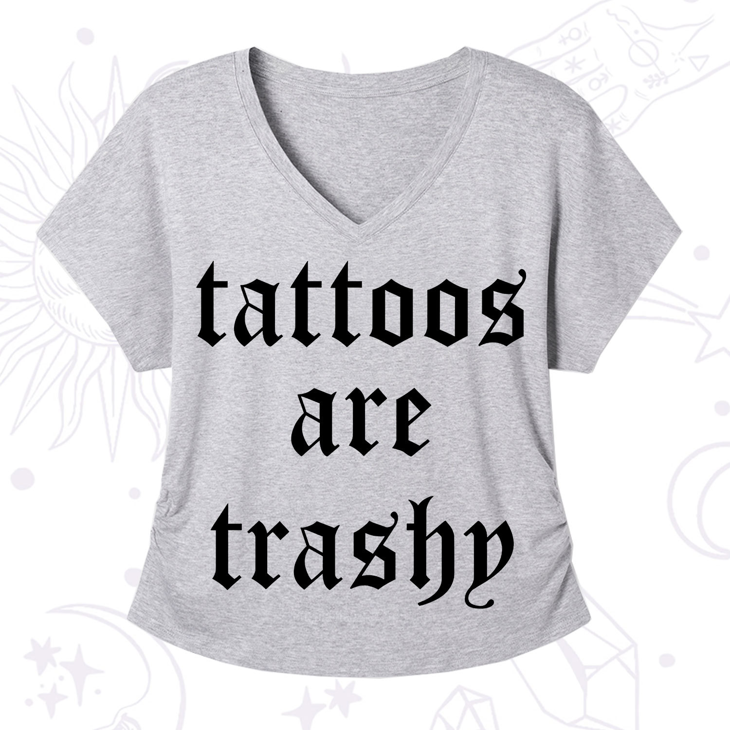 Purplehecate Tattoos Are Trashy V-Neck T-Shirt