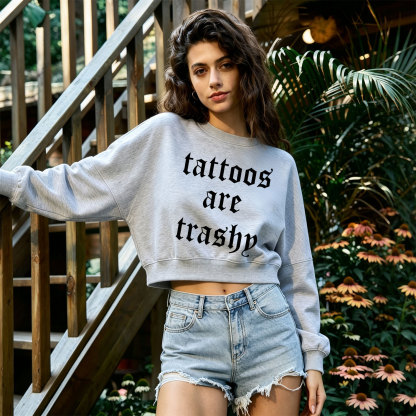 [Copy]Purplehecate Compost Your Enemies Fleece Cropped Sweatshirt
