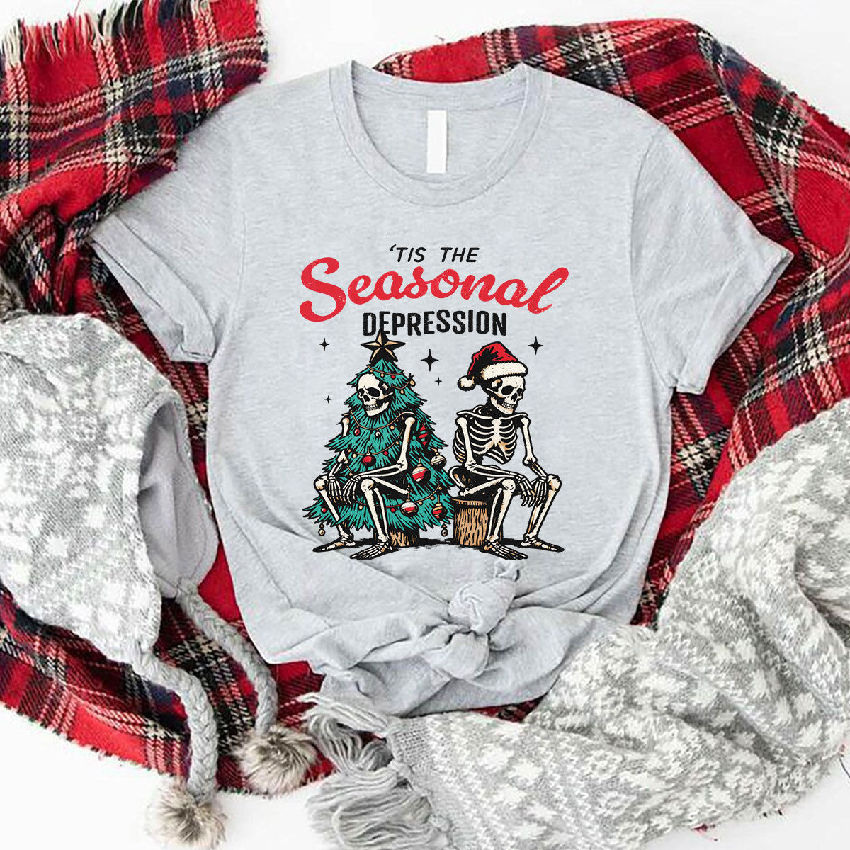 Purplehecate Seasonal Depression Christmas Family Matching T-Shirts