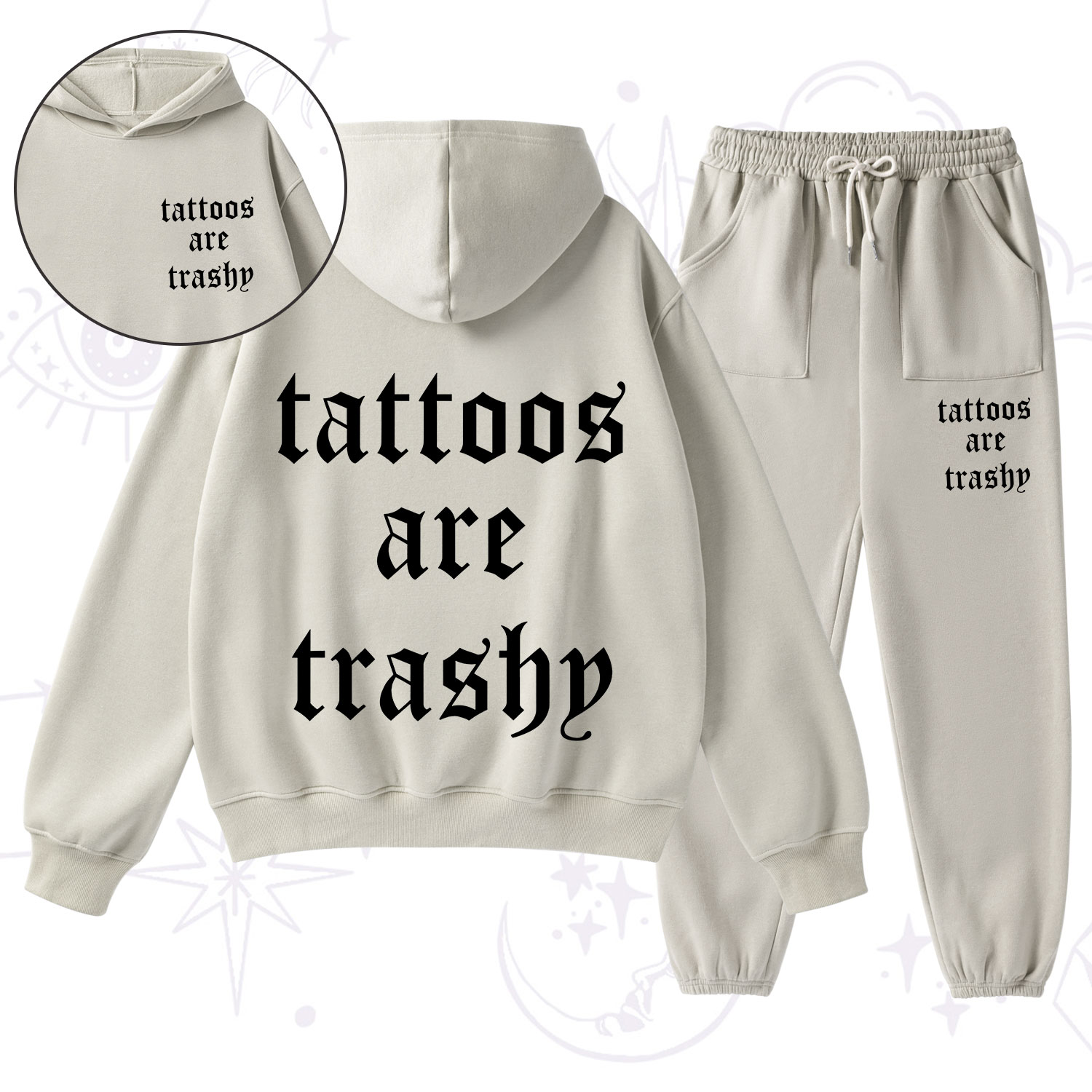 Purplehecate Tattoos Are Trashy Fleece Hoodie Suit