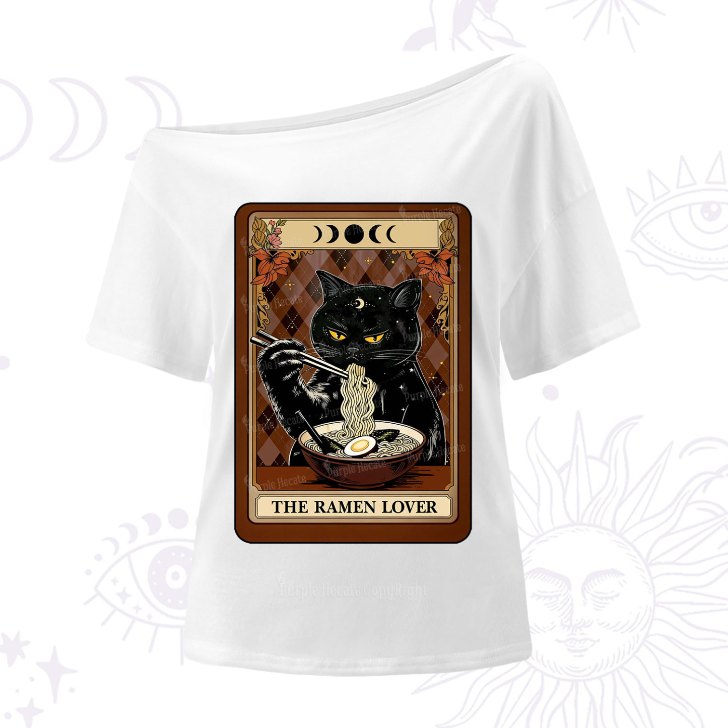 Purplehecate The Ramen Lover Tarot One Shoulder T-Shirt