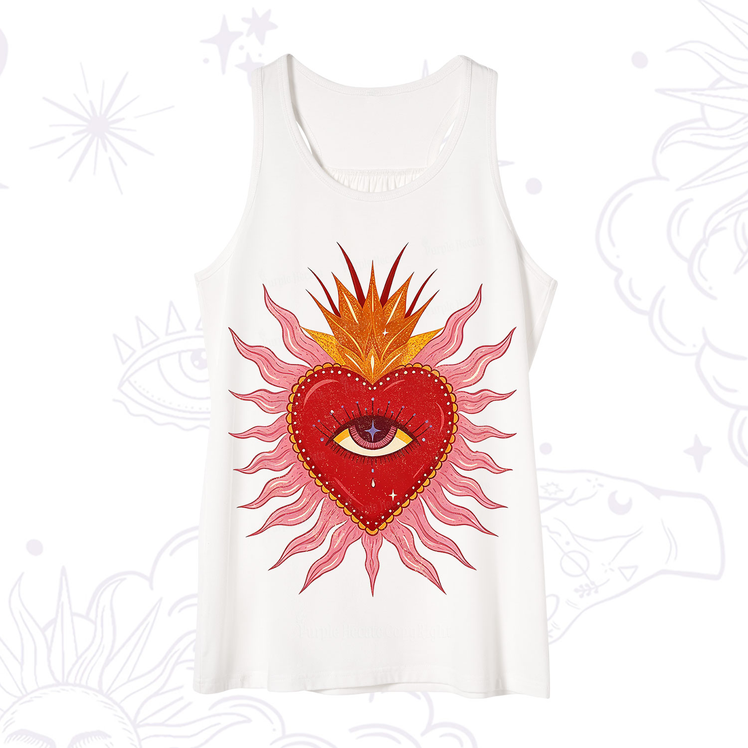 Purplehecate Sacred Flame Heart Tank