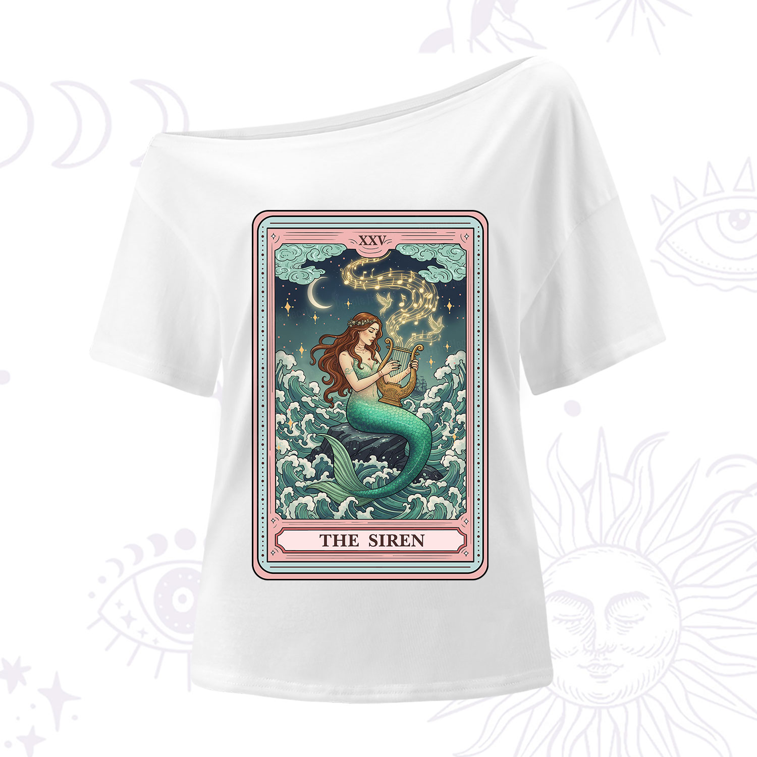 Purplehecate The Siren Tarot One Shoulder T-Shirt