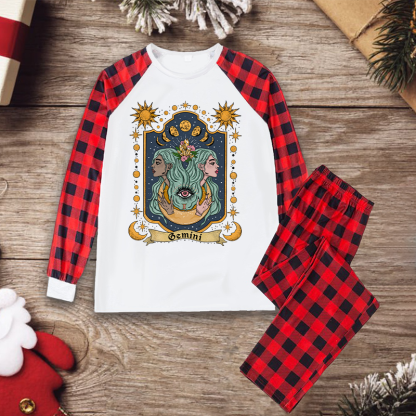Purplehecate Gemini Zodiac Elk Christmas Pajamas