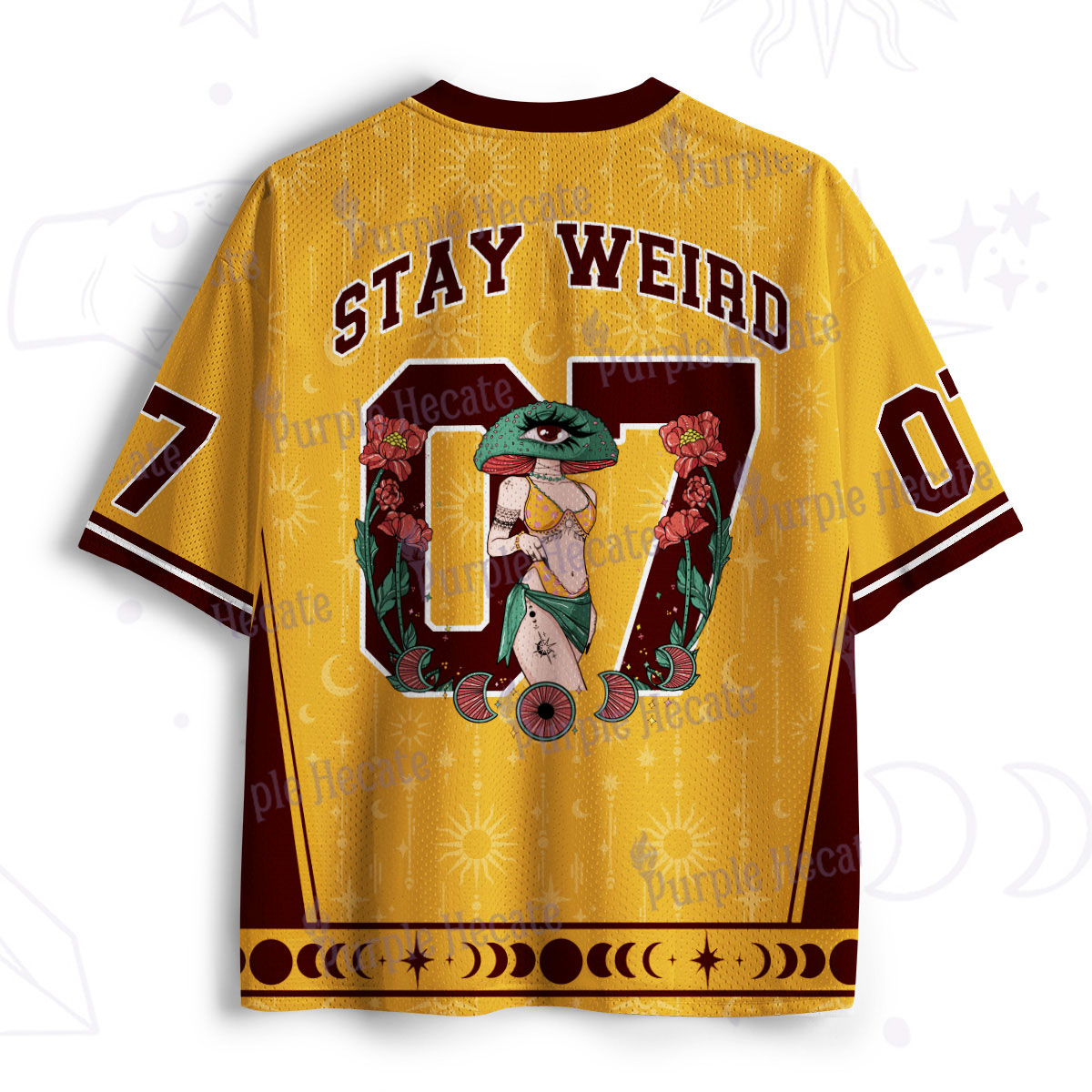 Purplehecate Stay Weird Murshroom Mesh Jersey
