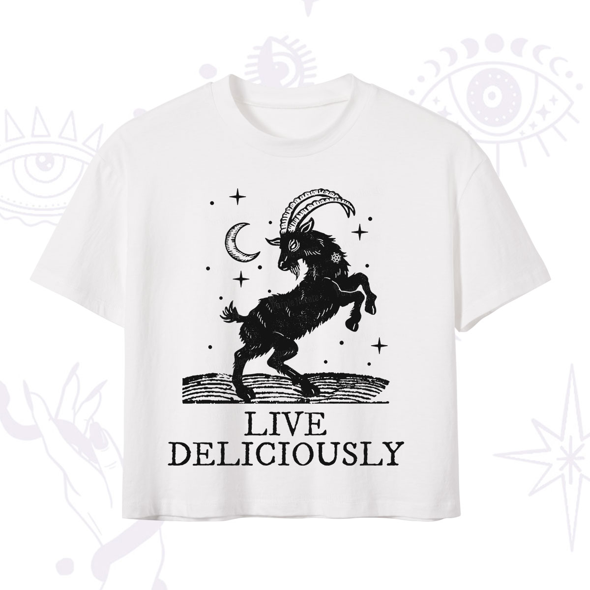 Purplehecate Live Deliciously Crop T-Shirt