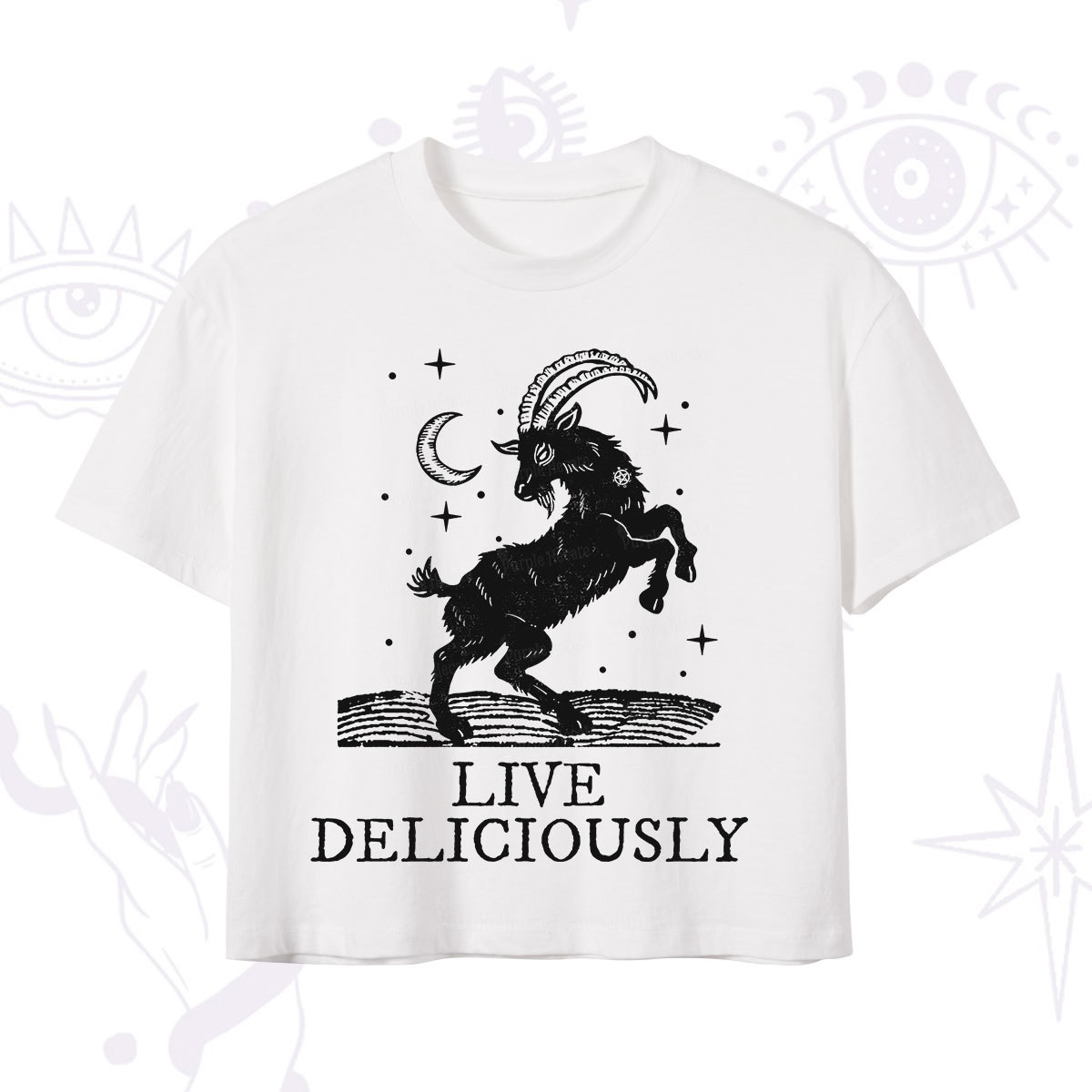 Purplehecate Live Deliciously Crop T-Shirt