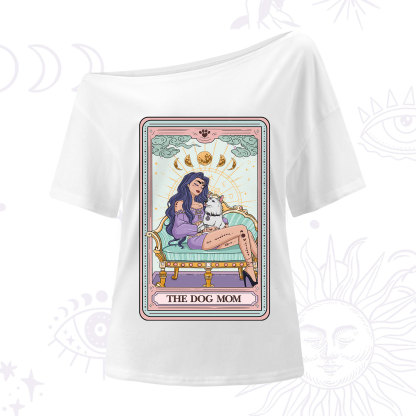 Purplehecate The Dog Mom Tarot Card One Shoulder T-Shirt