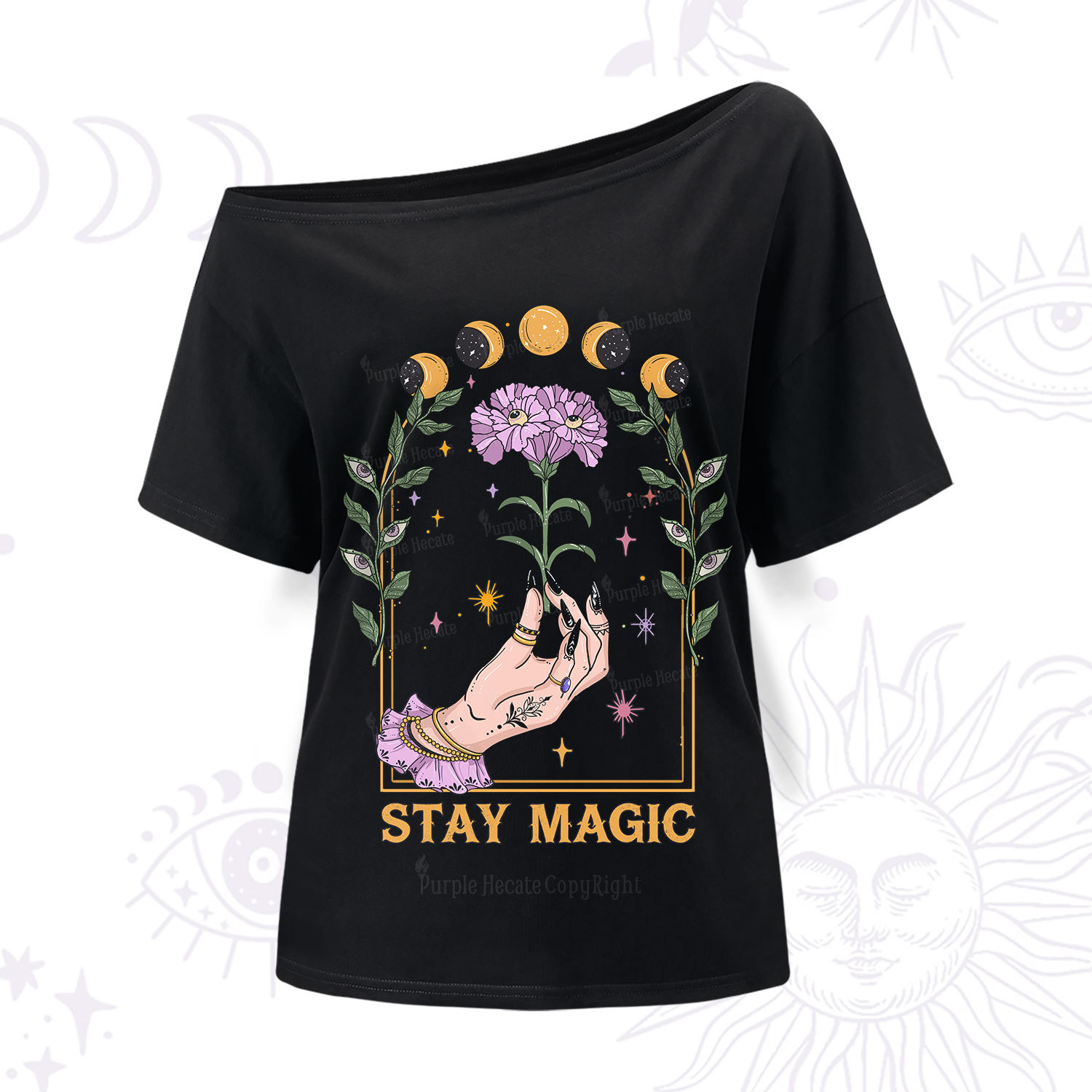 Purplehecate Stay Magic One Shoulder T-Shir