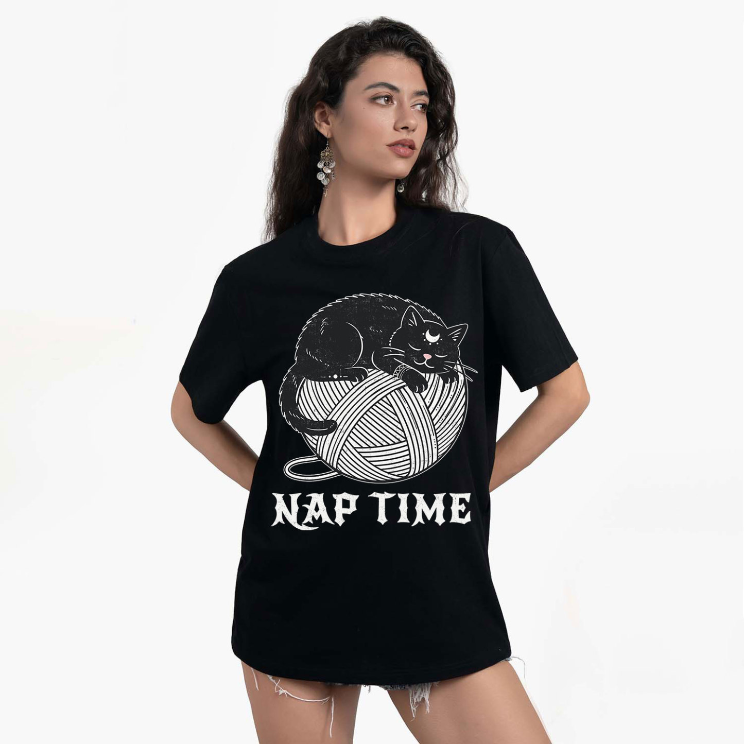 Purplehecate Nap Time Cat T-Shirt
