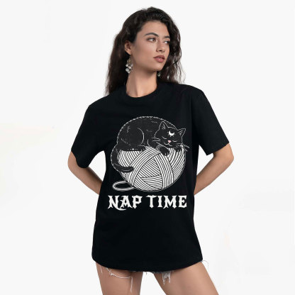 Purplehecate Nap Time Cat T-Shirt
