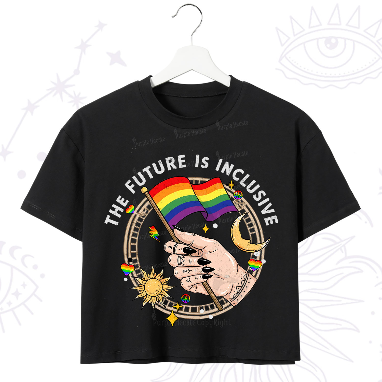 Purplehecate The Future Is Inclusive Crop T-Shirt