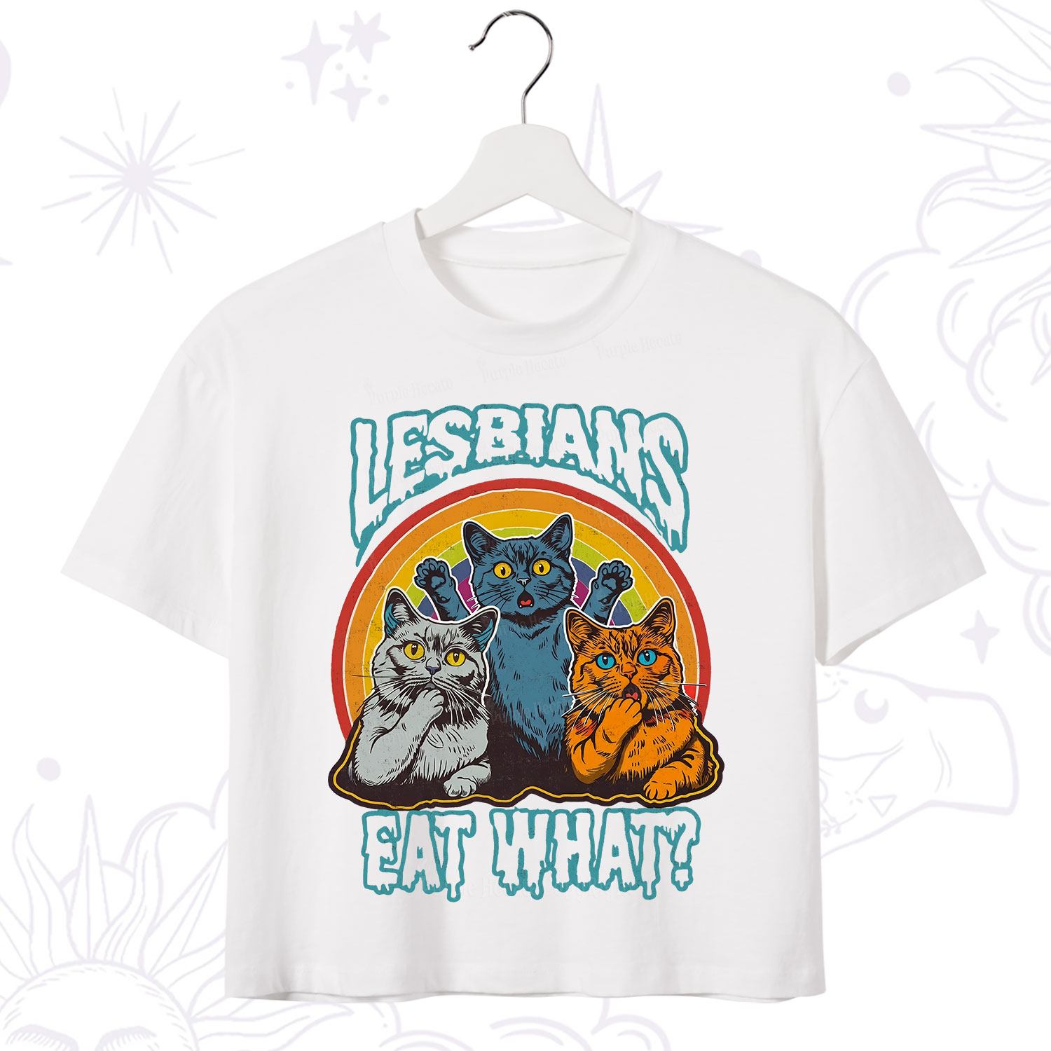 Purplehecate Lesbians eat what Crop T-Shirt