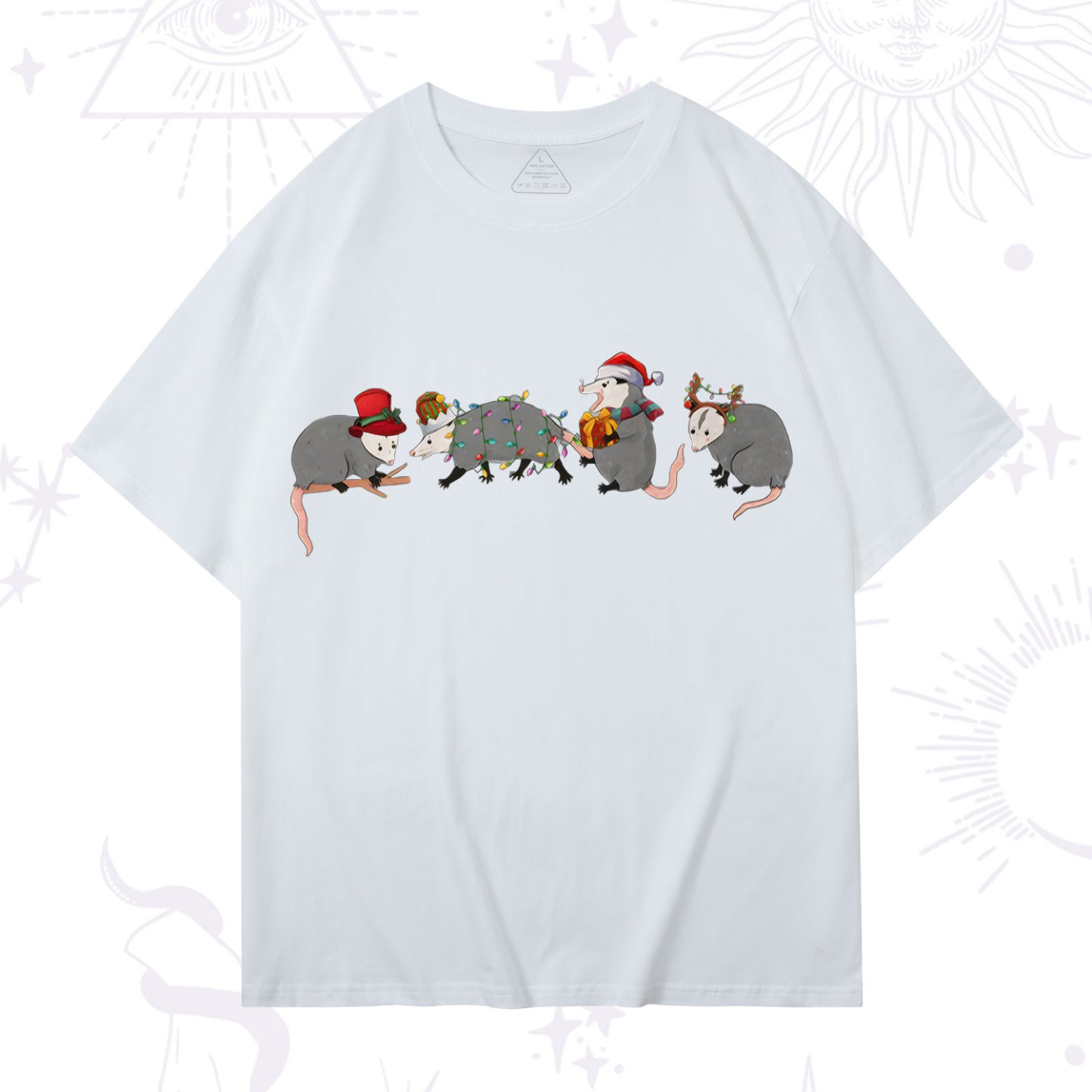 Purplehecate Opossum Christmas T-Shirt