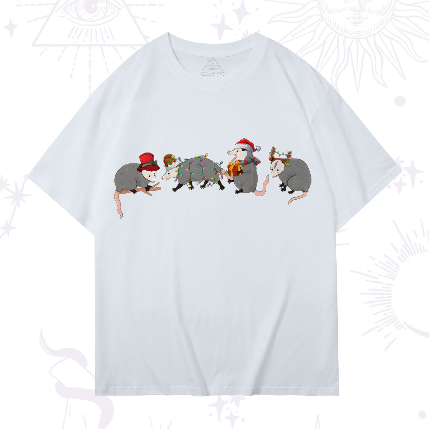 Purplehecate Opossum Christmas T-Shirt