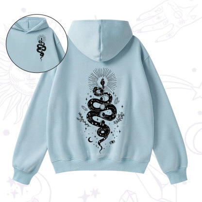 Purplehecate Mystical Moon Phases Snake Fleece Hoodie Suit
