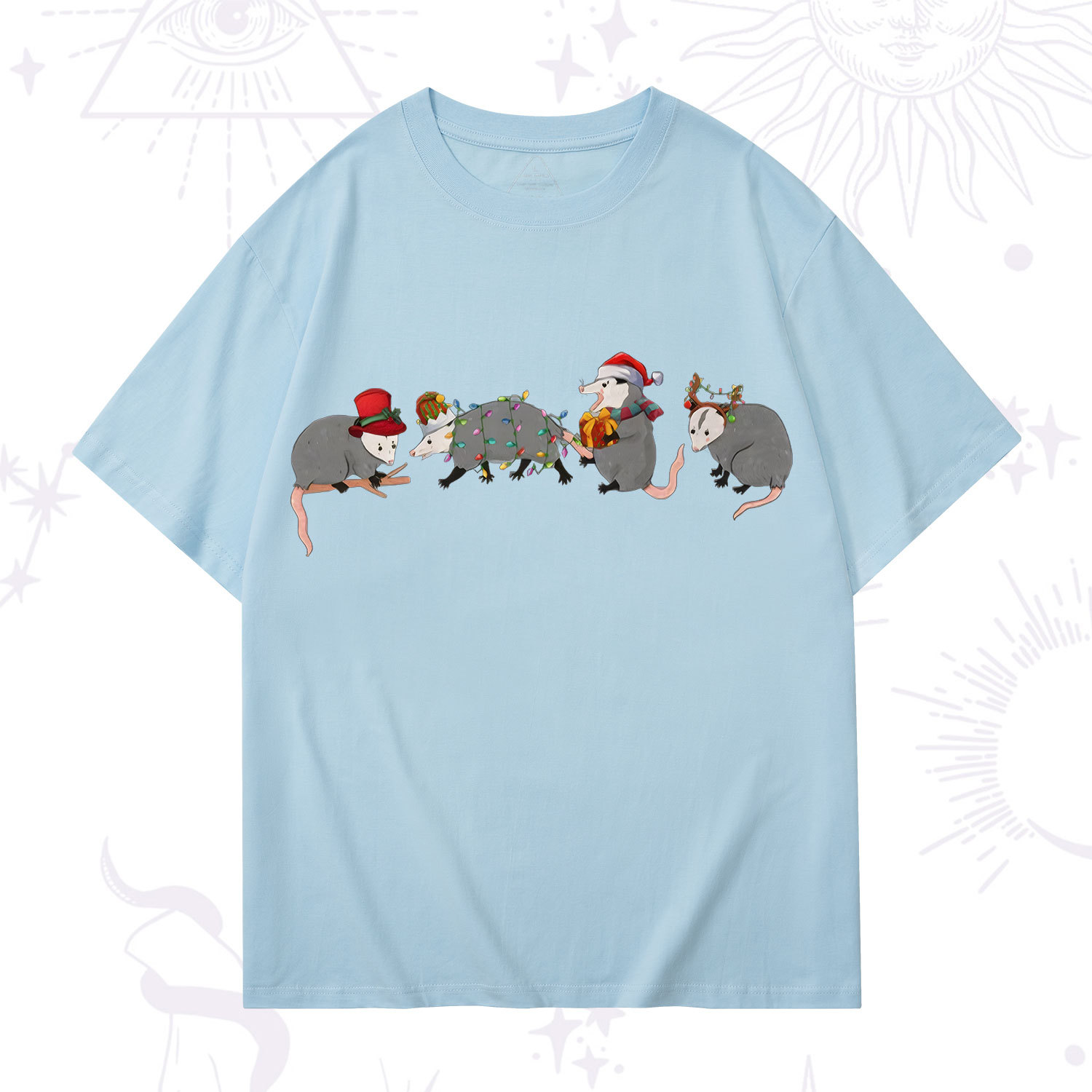 Purplehecate Opossum Christmas T-Shirt