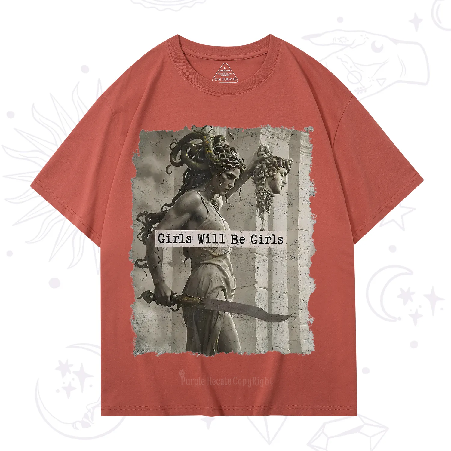 Purplehecate Medusa Girls Will Be Girls T-Shirt
