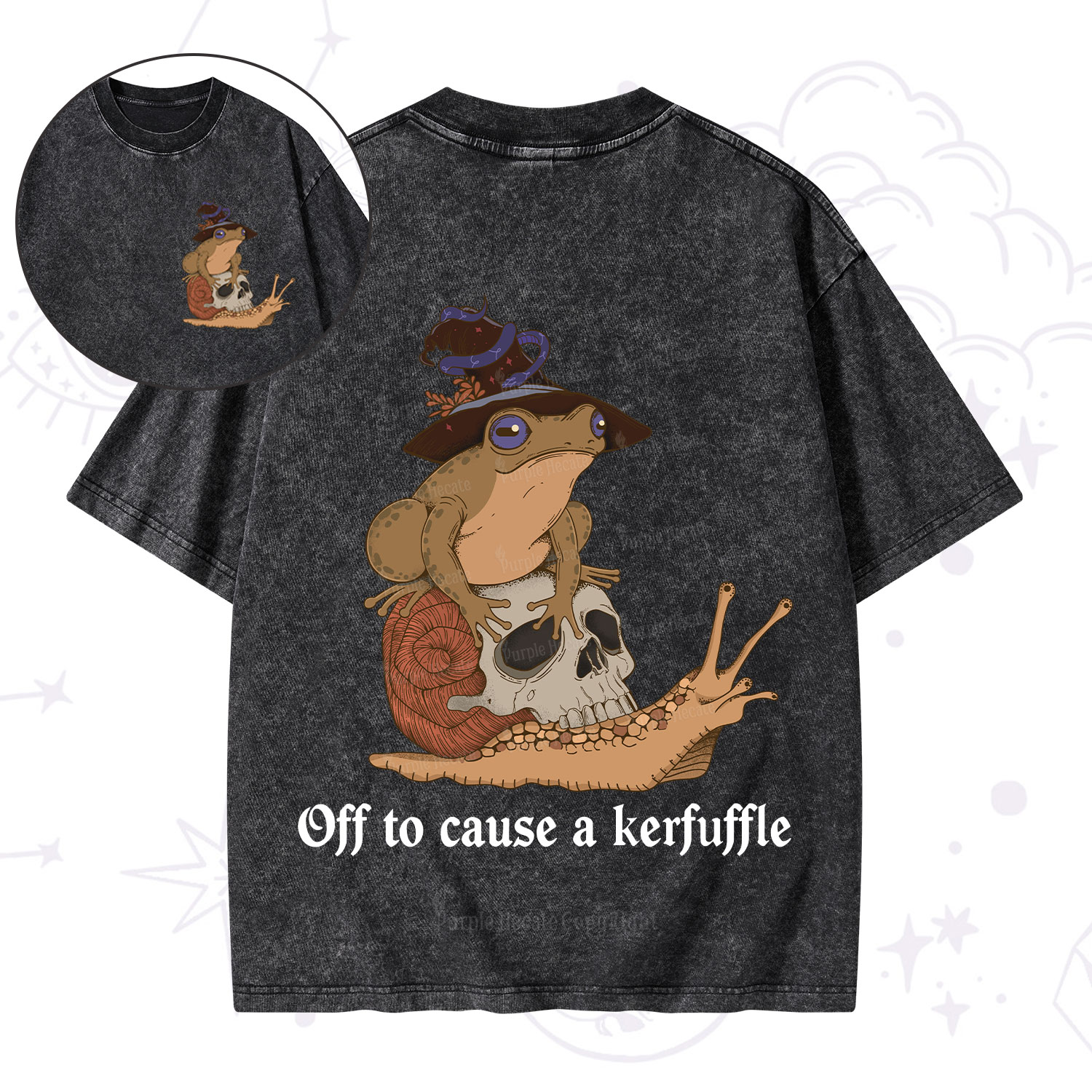 Purplehecate Off To Cause A Kerfuffle Washed T-Shirt