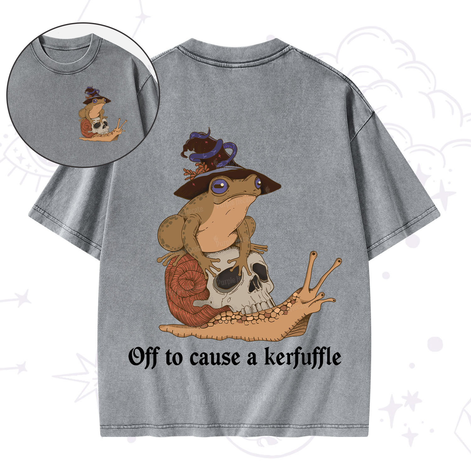 Purplehecate Off To Cause A Kerfuffle Washed T-Shirt