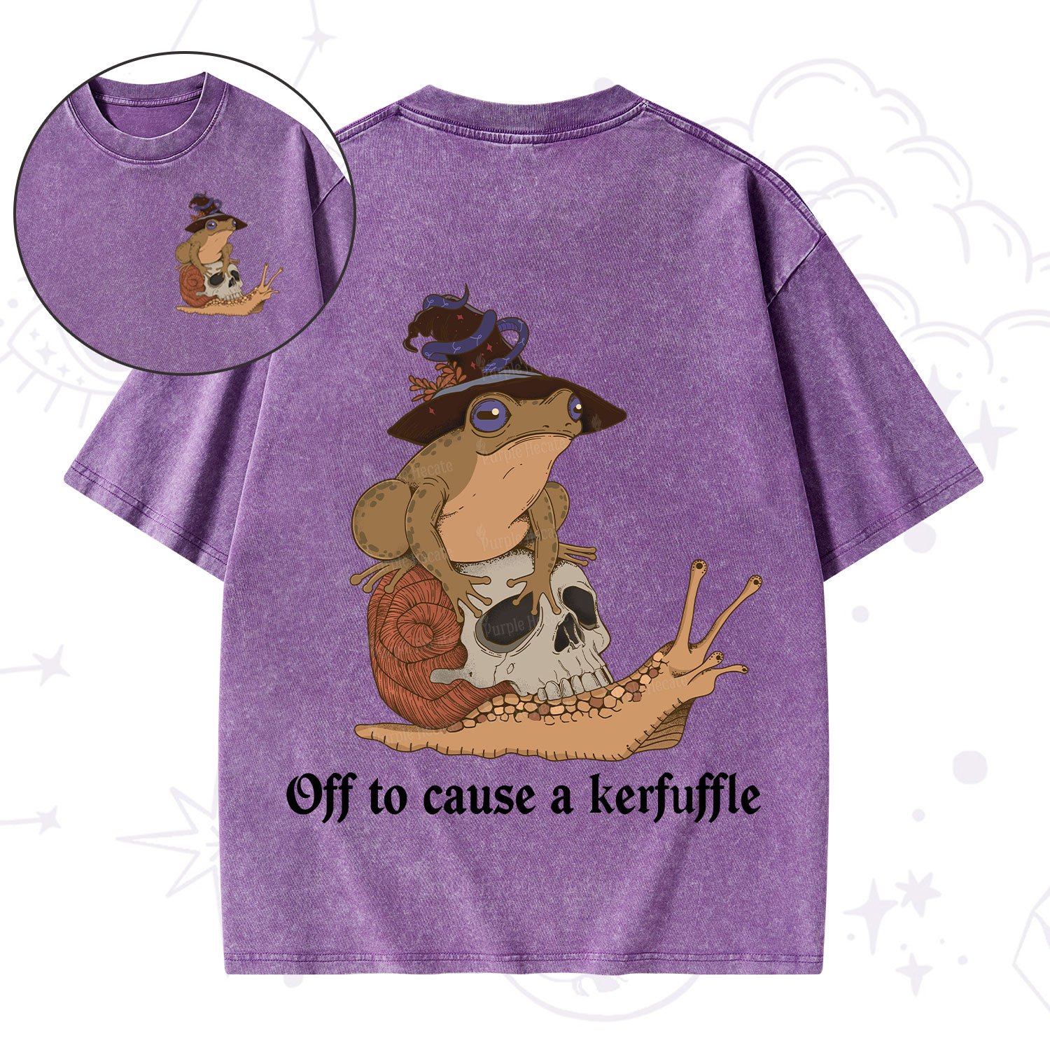 Purplehecate Off To Cause A Kerfuffle Washed T-Shirt