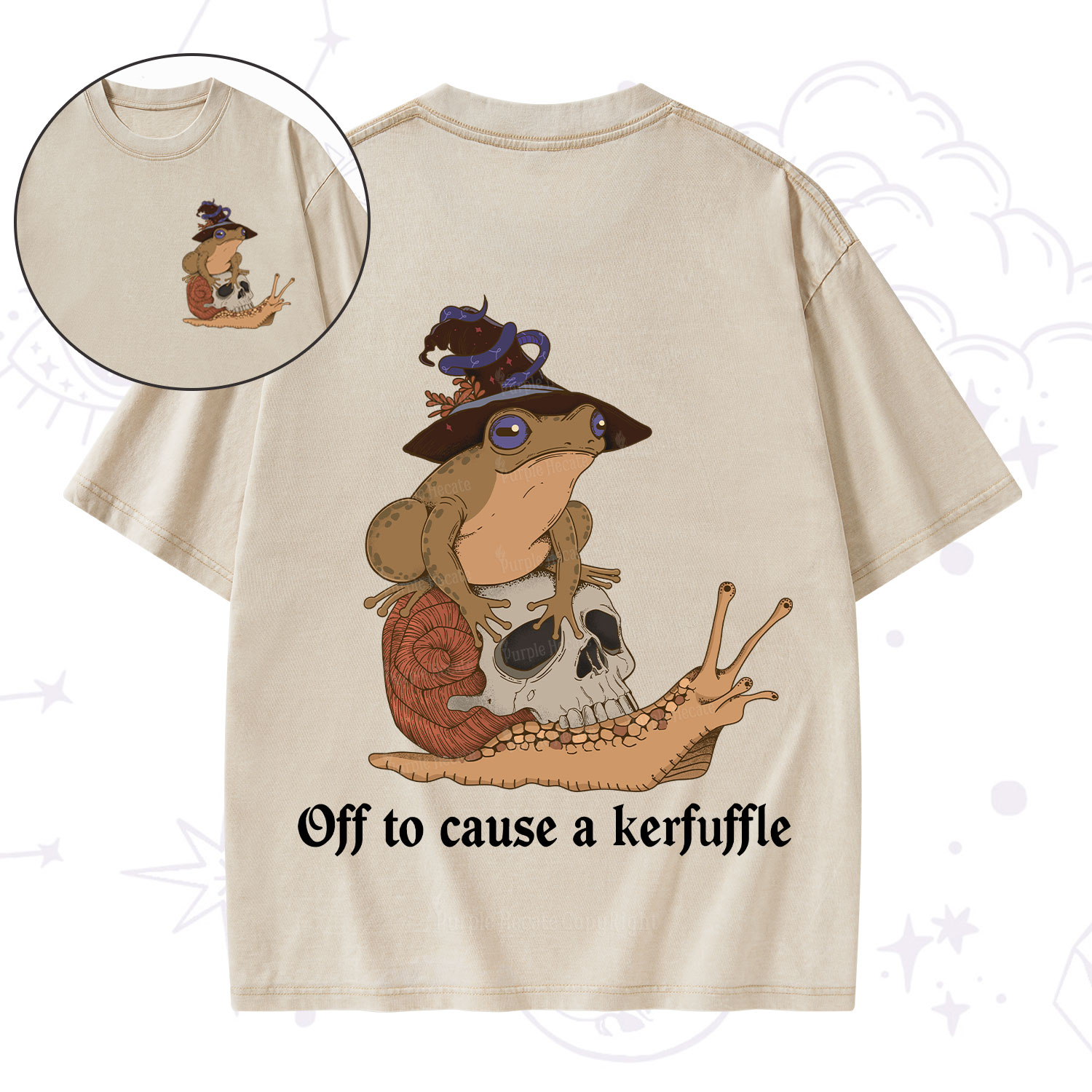 Purplehecate Off To Cause A Kerfuffle Washed T-Shirt