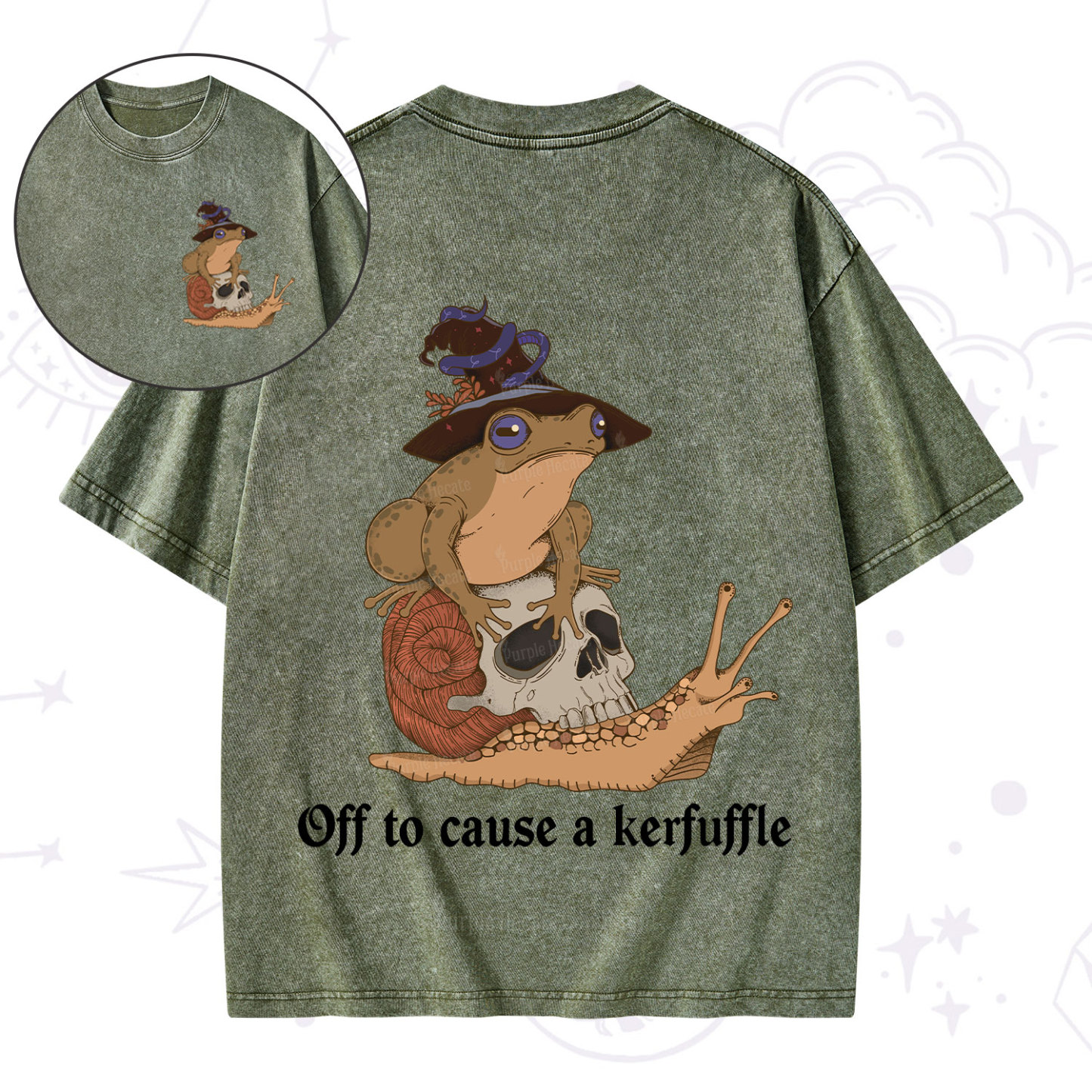 Purplehecate Off To Cause A Kerfuffle Washed T-Shirt