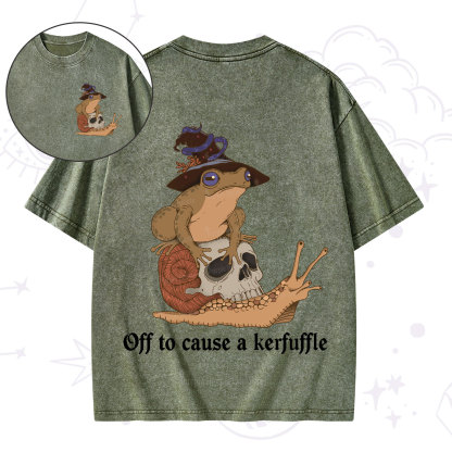 Purplehecate Off To Cause A Kerfuffle Washed T-Shirt
