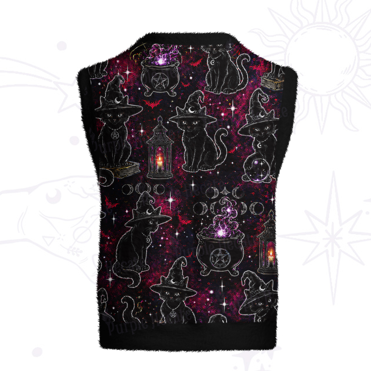 Purplehecate Brewing Black Cat Ugly Sweater Vest