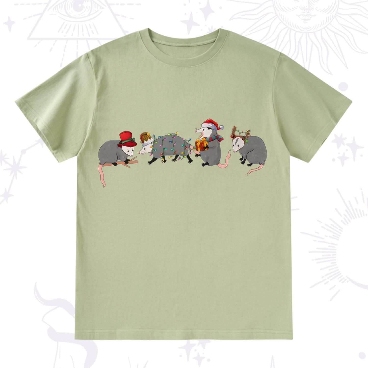 Purplehecate Opossum Christmas T-Shirt