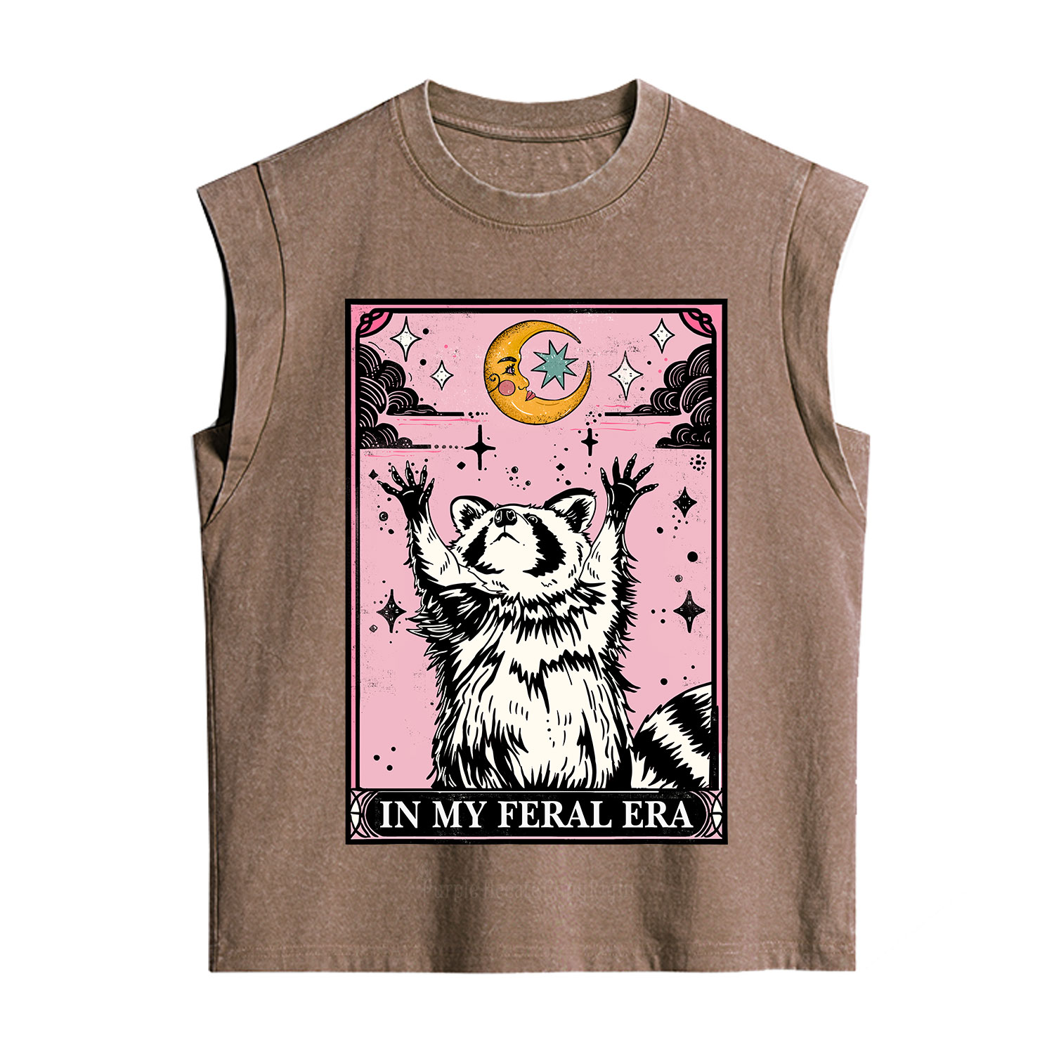 Purplehecate The In My Feral Era Tarot Raccoon Vintage Washed Tank