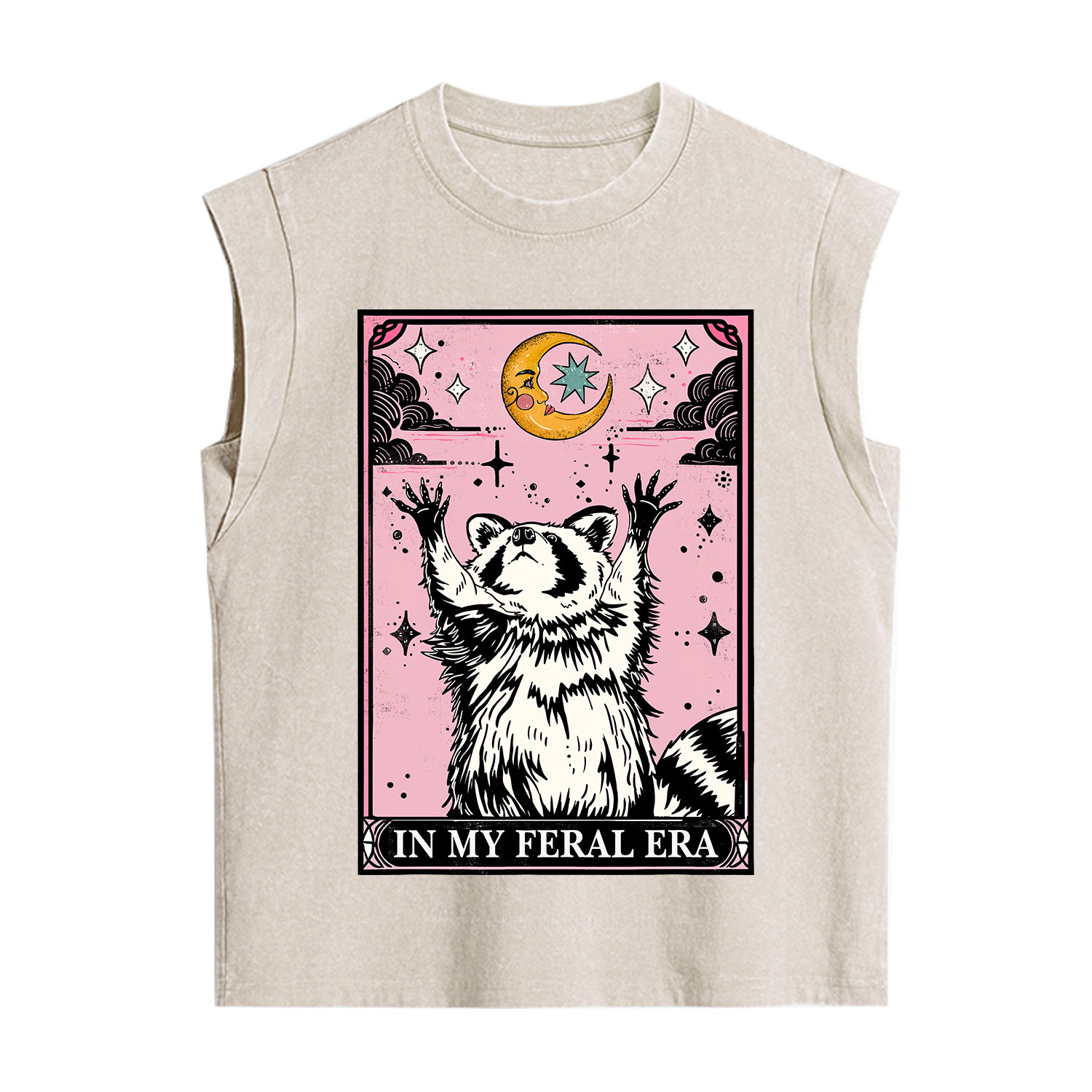 Purplehecate The In My Feral Era Tarot Raccoon Vintage Washed Tank