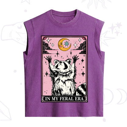 Purplehecate The In My Feral Era Tarot Raccoon Vintage Washed Tank