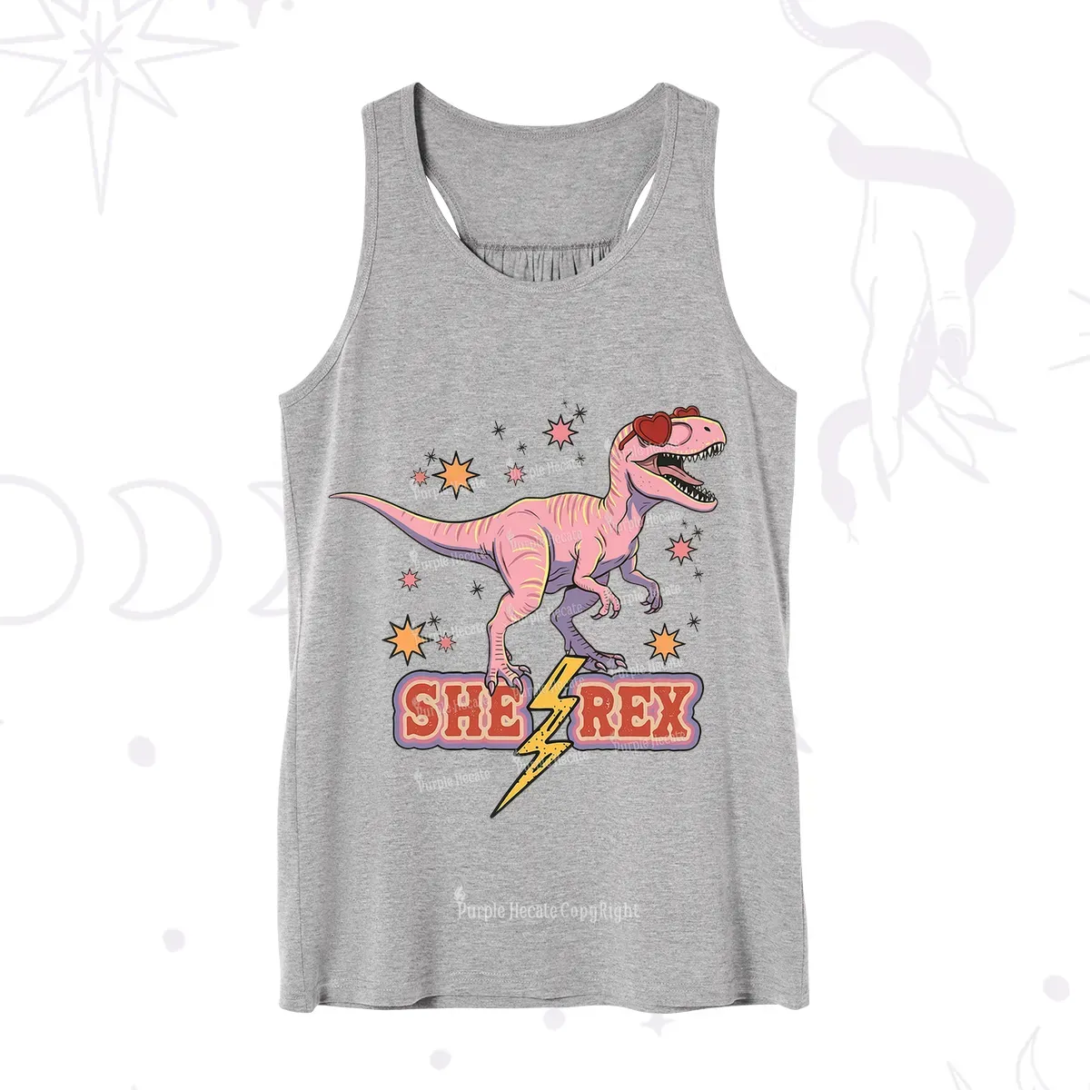 Purplehecate T Rex Dinosaur Girl Tank