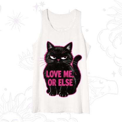 Purplehecate Grumpy Black Cat Love Me or Else Tank