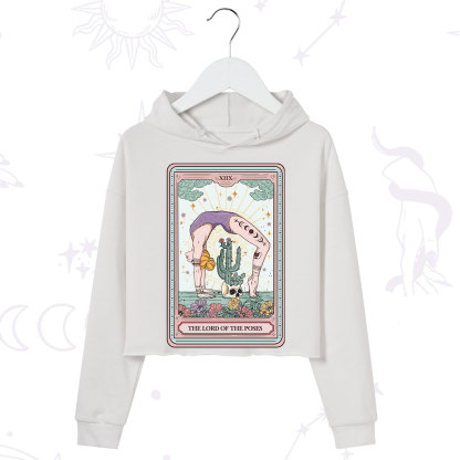 Purplehecate The Lord Of The Poses Tarot Crop Hoodie