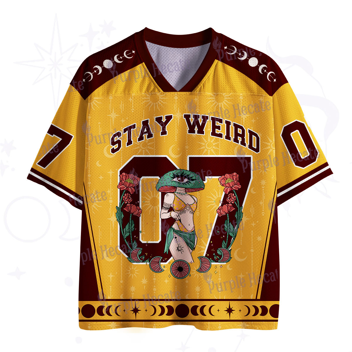 Purplehecate Stay Weird Murshroom Mesh Jersey