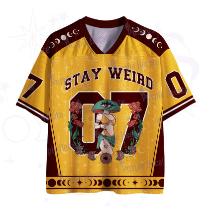 Purplehecate Stay Weird Murshroom Mesh Jersey
